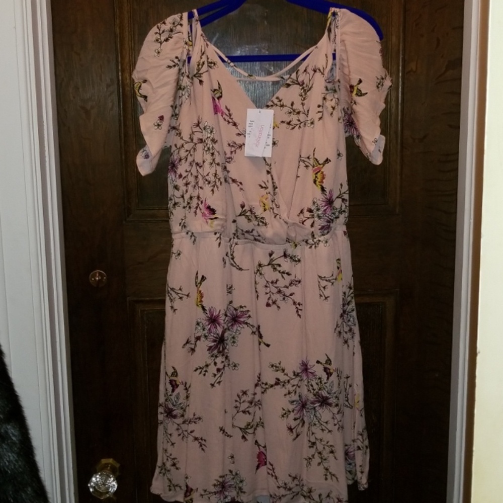 (NWT) Floral Pink Off-Shoulder Sundress